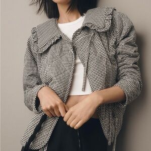 The Hazel Quilted Gingham Jacket by Maeve